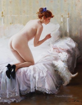 Impressionist Nude Painting - Pretty Lady KR 066 Impressionist nude